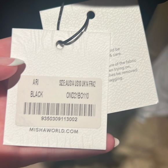 Misha Twist knot black halter keyhole bodysuit - Picture 3 of 4